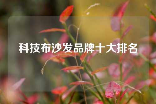 科技布沙发品牌十大排名