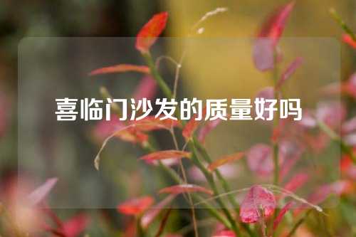 喜临门沙发的质量好吗