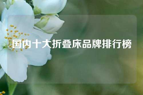 国内十大折叠床品牌排行榜
