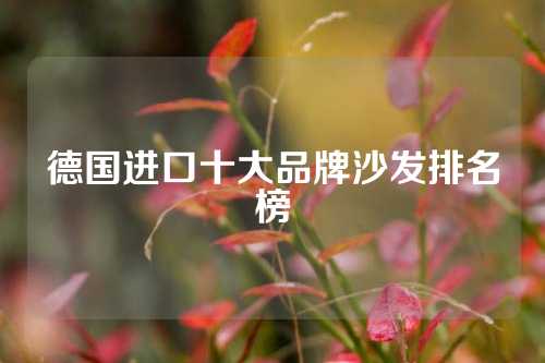 德国进口十大品牌沙发排名榜