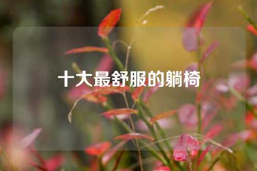 十大最舒服的躺椅