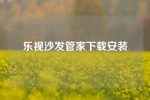 乐视沙发管家下载安装