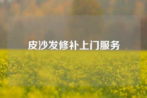 皮沙发修补上门服务