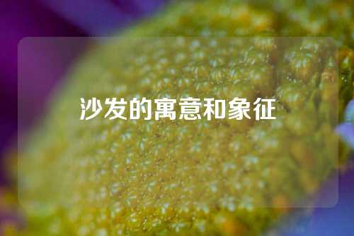 沙发的寓意和象征