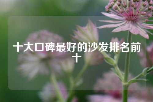 十大口碑最好的沙发排名前十