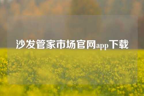 沙发管家市场官网app下载