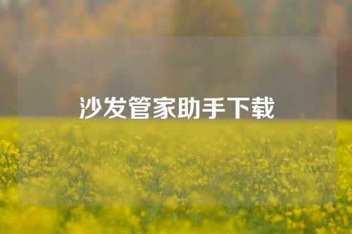 沙发管家助手下载