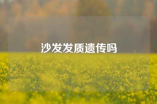 沙发发质遗传吗