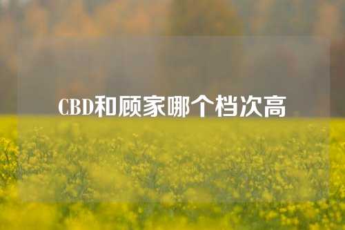 CBD和顾家哪个档次高