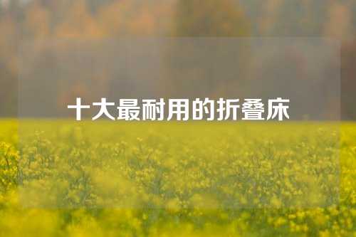 十大最耐用的折叠床