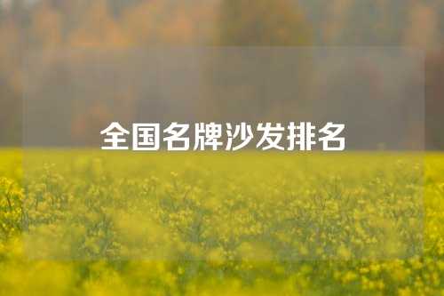 全国名牌沙发排名