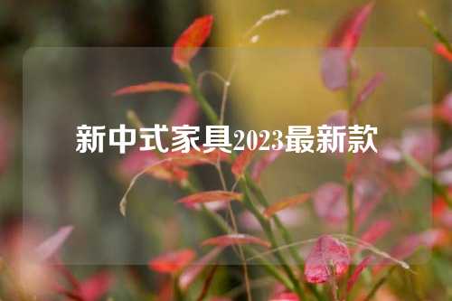 新中式家具2023最新款