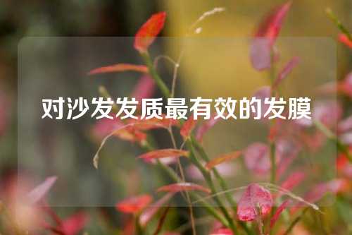 对沙发发质最有效的发膜