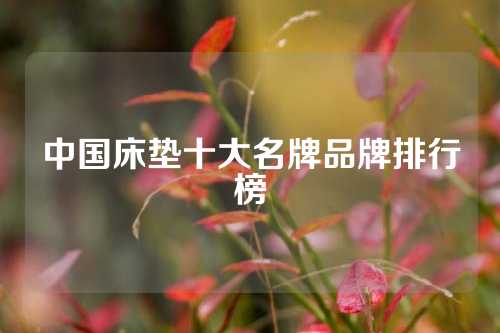 中国床垫十大名牌品牌排行榜