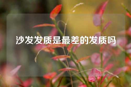 沙发发质是最差的发质吗