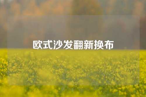 欧式沙发翻新换布