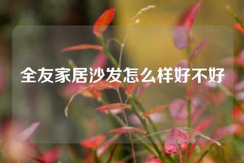 全友家居沙发怎么样好不好