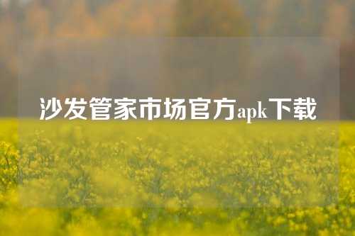 沙发管家市场官方apk下载