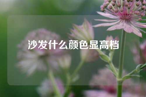 沙发什么颜色显高档