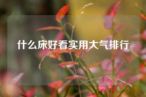 什么床好看实用大气排行