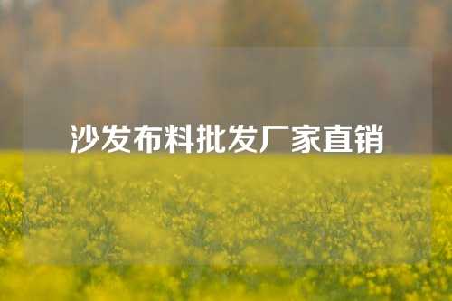 沙发布料批发厂家直销