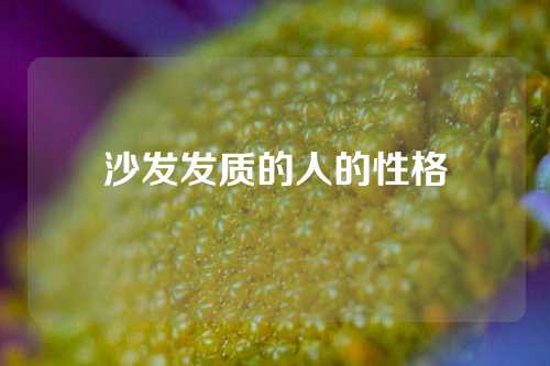 沙发发质的人的性格