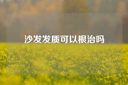 沙发发质可以根治吗