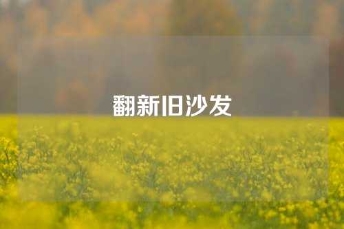 翻新旧沙发