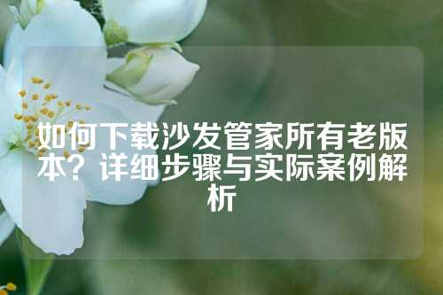 如何下载沙发管家所有老版本？详细步骤与实际案例解析