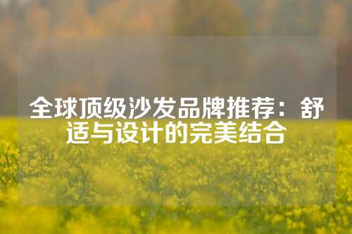 全球顶级沙发品牌推荐：舒适与设计的完美结合