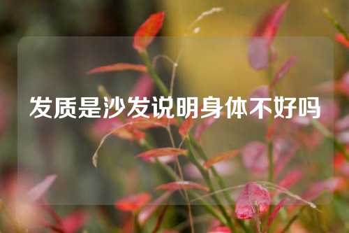 发质是沙发说明身体不好吗