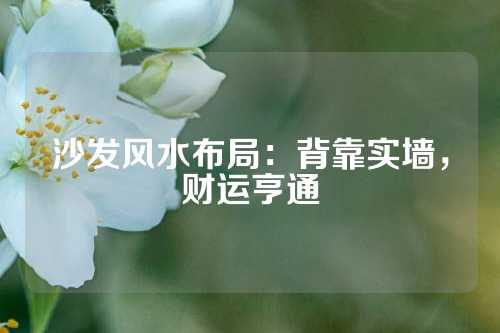 沙发风水布局：背靠实墙，财运亨通