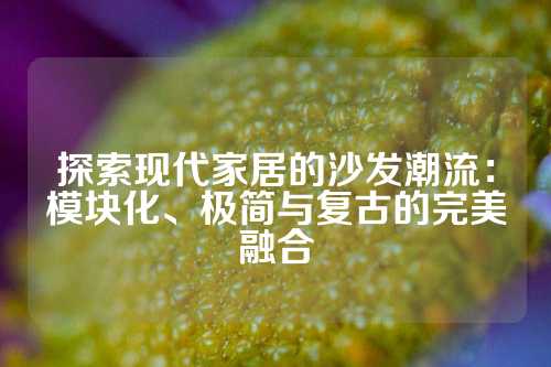 探索现代家居的沙发潮流:模块化、极简与复古的完美融合