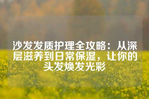 沙发发质护理全攻略：从深层滋养到日常保湿，让你的头发焕发光彩