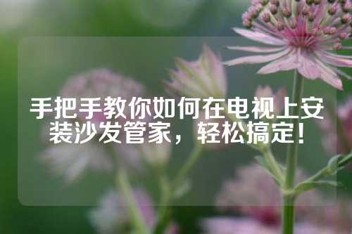 手把手教你如何在电视上安装沙发管家，轻松搞定！
