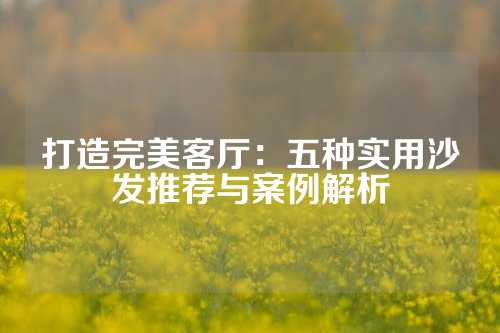 打造完美客厅：五种实用沙发推荐与案例解析