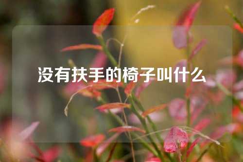 没有扶手的椅子叫什么