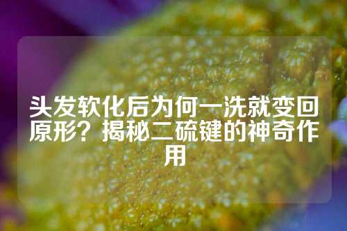 头发软化后为何一洗就变回原形？揭秘二硫键的神奇作用