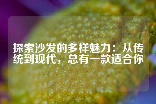 探索沙发的多样魅力:从传统到现代,总有一款适合你