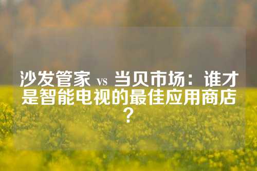 沙发管家 vs 当贝市场：谁才是智能电视的最佳应用商店？