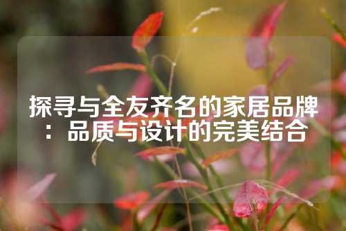 探寻与全友齐名的家居品牌:品质与设计的完美结合