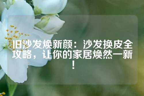 旧沙发焕新颜：沙发换皮全攻略，让你的家居焕然一新！