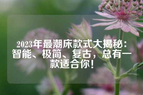 2023年最潮床款式大揭秘：智能、极简、复古，总有一款适合你！