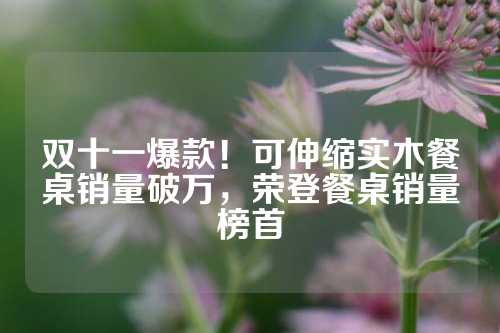 双十一爆款！可伸缩实木餐桌销量破万，荣登餐桌销量榜首