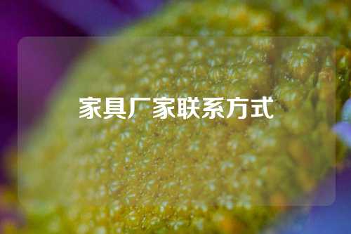 家具厂家联系方式