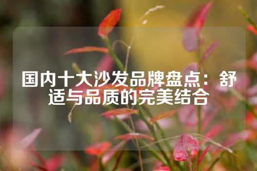 国内十大沙发品牌盘点：舒适与品质的完美结合