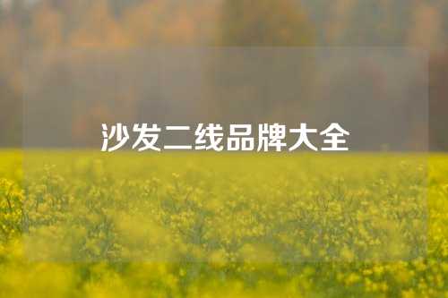 沙发二线品牌大全