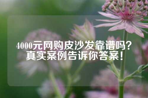 4000元网购皮沙发靠谱吗？真实案例告诉你答案！