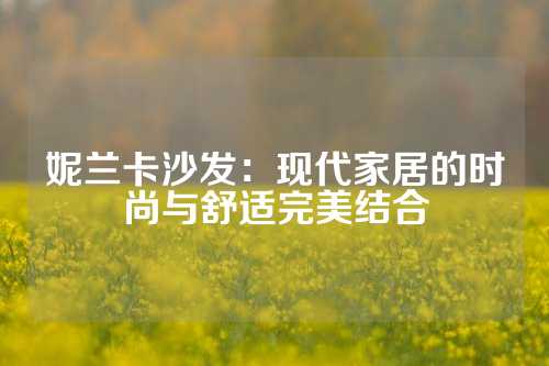 妮兰卡沙发：现代家居的时尚与舒适完美结合