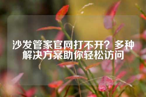 沙发管家官网打不开？多种解决方案助你轻松访问